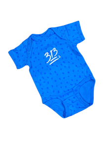 313 Onesie Blue Polka Dot