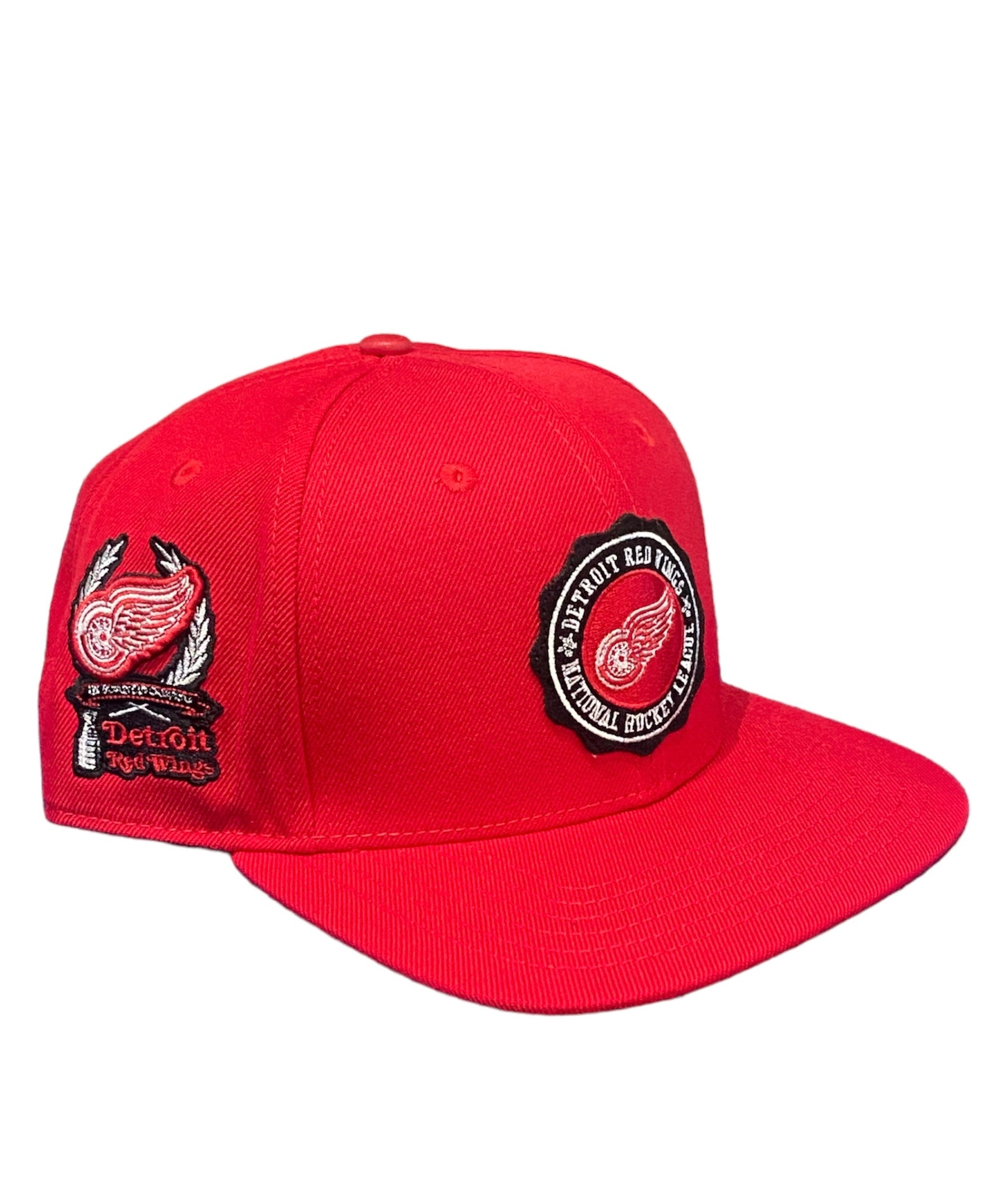 Pro Red Wings Embroidered Snapback Red