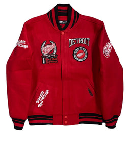 Pro Red Wings Logo Embroidered Jacket Red