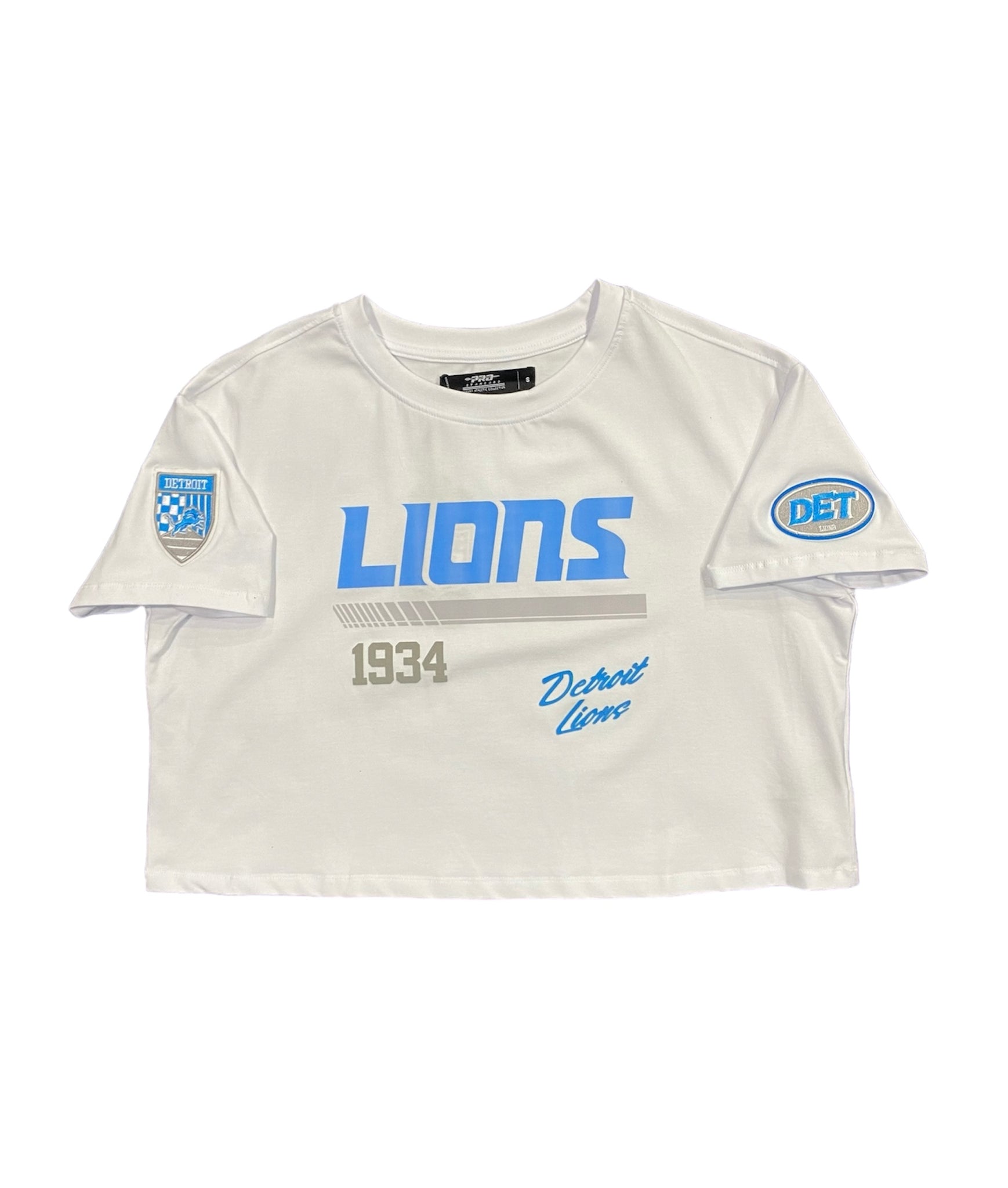 PRO LIONS 1934 WOMEN'S BOXY CROP TEE White