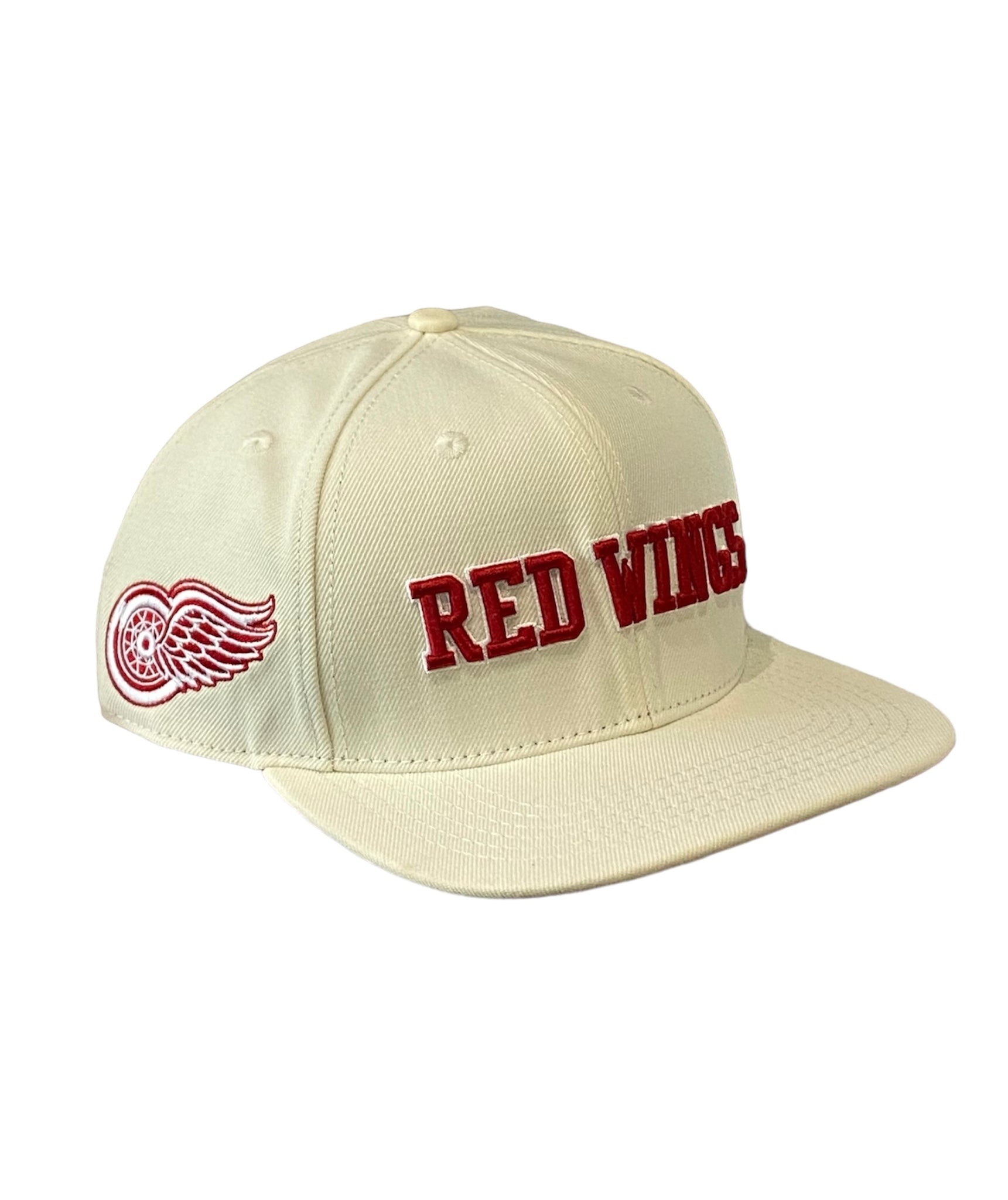 Pro Red Wings Team Embroidered Snapback Eggshell