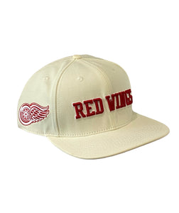 Pro Red Wings Team Embroidered Snapback Eggshell