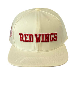 Pro Red Wings Team Embroidered Snapback Eggshell