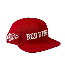 Pro Red Wings Team Embroidered Snapback Red