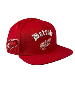 Pro Red Wings Detroit Logo Embroidered Snapback Red