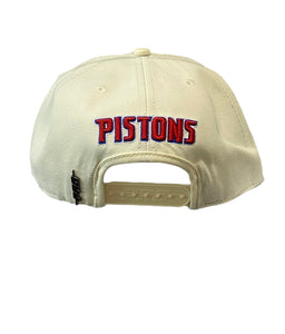 Pro Pistons Detroit Logo Embroidered Hat Eggshell