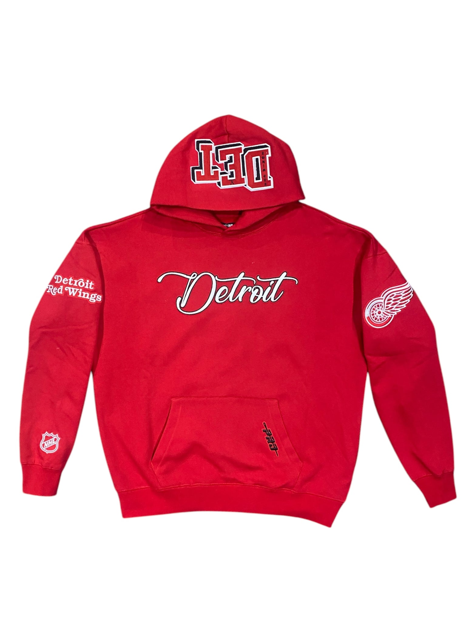 Pro Red Wings DET Embroidered Hoodie